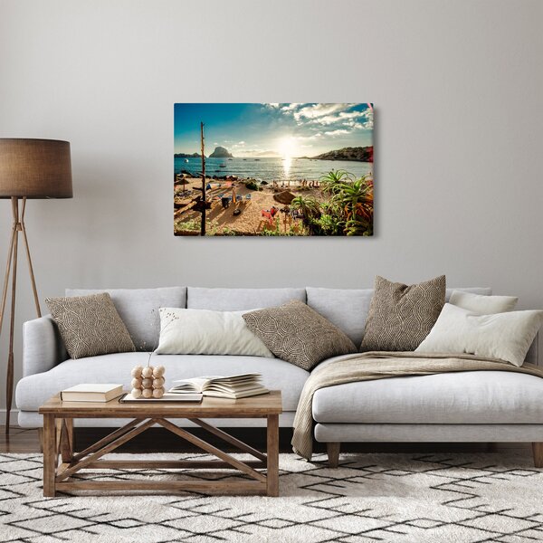 Slika - Plaža s ljudima (90x60 cm)