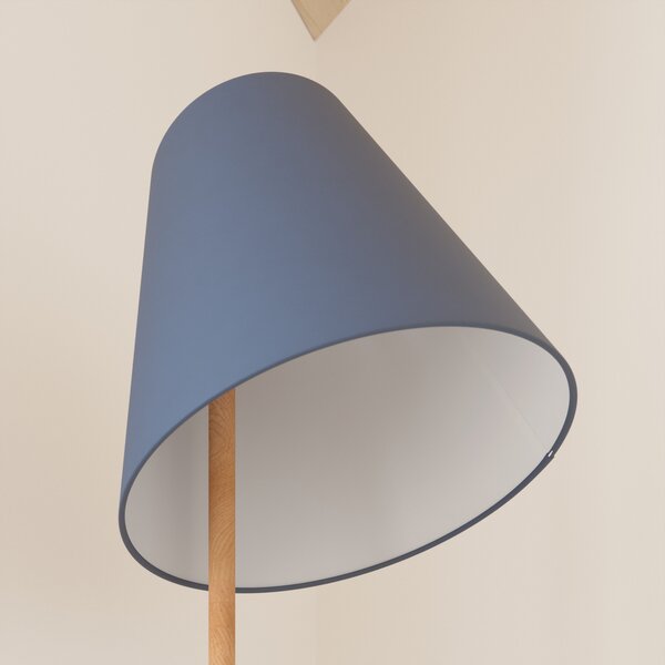 Podne Lampa Lucande, Jinda, Plava, Dnevna soba, Tkanina / tekstil, Skandinavski