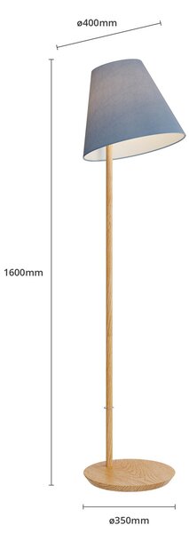 Podne Lampa Lucande, Jinda, Plava, Dnevna soba, Tkanina / tekstil, Skandinavski