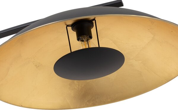 Podne Lampa Lindby, Emilienne, Crno, Dnevna soba, Metal, Moderan