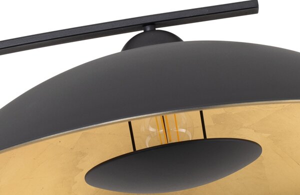Podne Lampa Lindby, Emilienne, Crno, Dnevna soba, Metal, Moderan