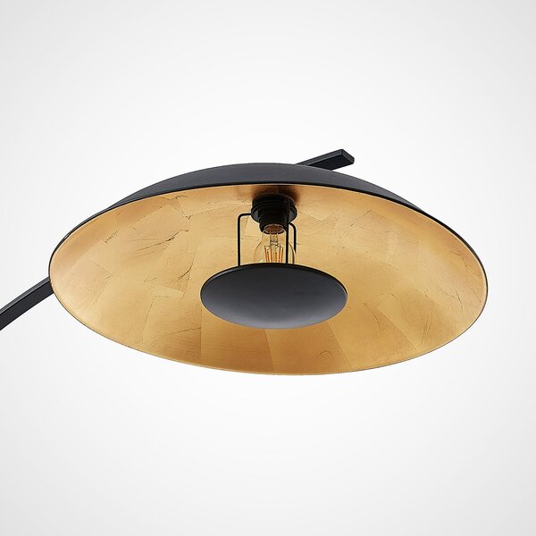 Podne Lampa Lindby, Emilienne, Crno, Dnevna soba, Metal, Moderan
