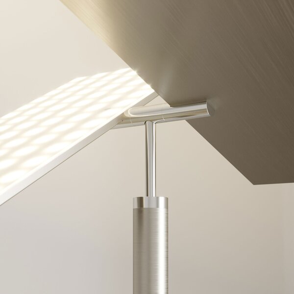 Podne Lampa Lucande, Parthena, prigušiv, Sivo, Dnevna soba, Metal, Moderan