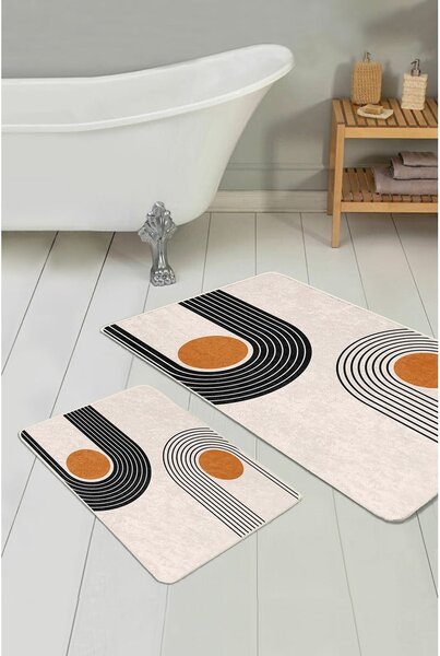 Bež od samta kupaonske prostirke u setu 2 kom 60x100 cm Dot Arch – Mila Home