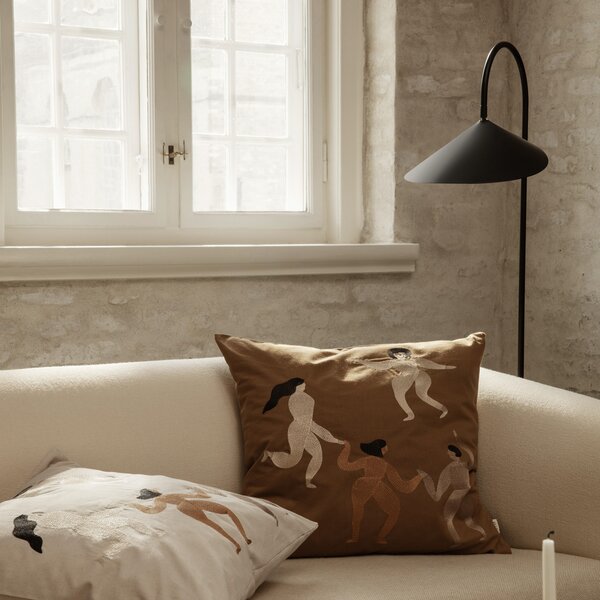 Podne Lampa ferm LIVING, Arum, Crno, Dnevna soba, Mramor, Dizajn