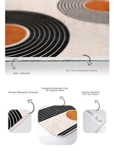 Bež od samta kupaonske prostirke u setu 2 kom 60x100 cm Dot Arch – Mila Home
