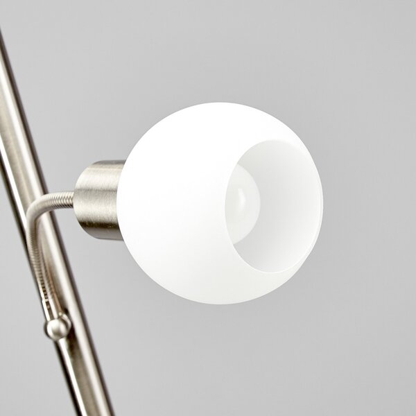 Podne Lampa Lindby, Elaina, Sivo, Dnevna soba, Metal, Moderan