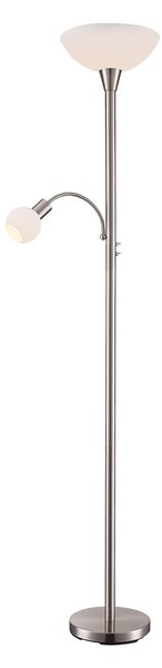 Podne Lampa Lindby, Elaina, Sivo, Dnevna soba, Metal, Moderan