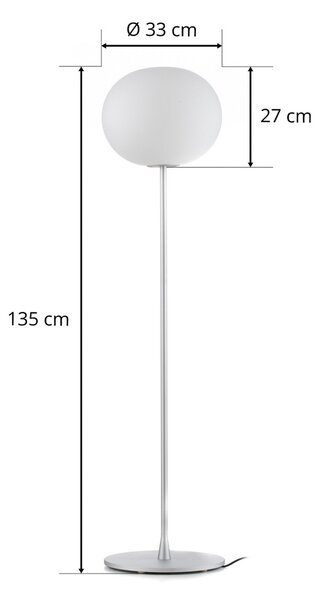 Podne Lampa FLOS, GLO-BALL, prigušiv, Metalik, Dnevna soba, Staklo, Dizajn