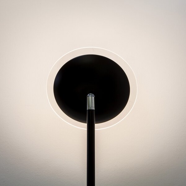 Podne Lampa Lindby, Malea, prigušiv, Crno, Dnevna soba, Metal, Moderan