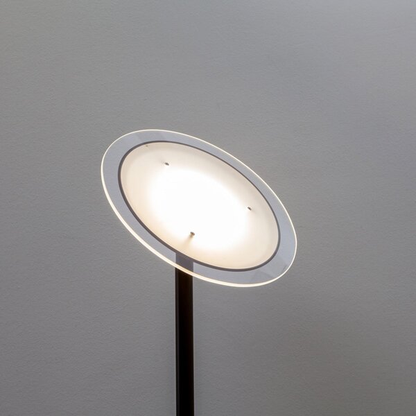 Podne Lampa Lindby, Malea, prigušiv, Crno, Dnevna soba, Metal, Moderan