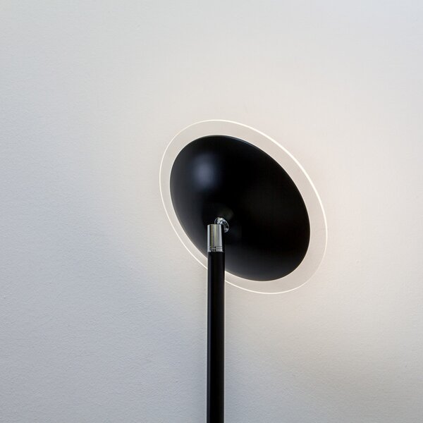 Podne Lampa Lindby, Malea, prigušiv, Crno, Dnevna soba, Metal, Moderan