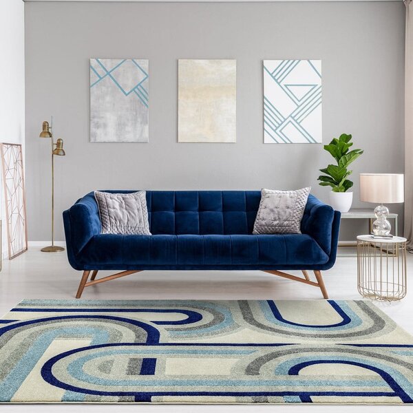 Tepih prljavo plavi 120x170 cm Nova Retro Blue – Asiatic Carpets