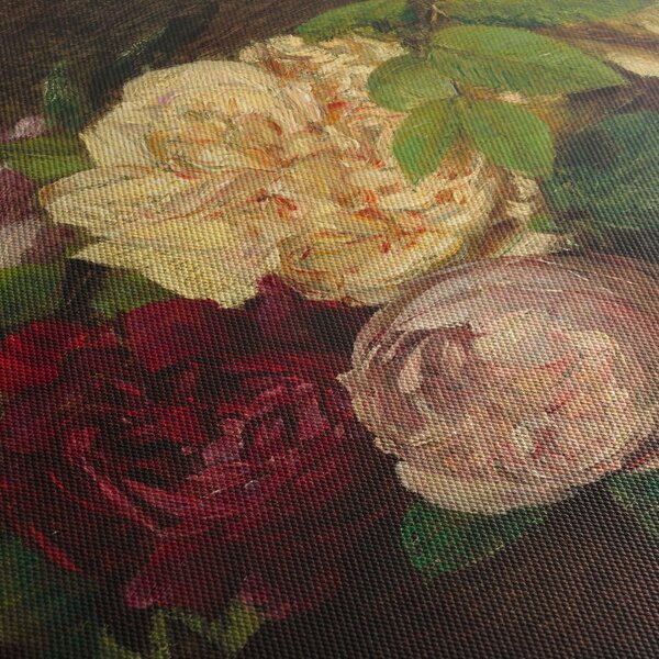 Slika - Henri Fantin-Latour, Roses de Nice on a Table, reprodukcije (90x60 cm)