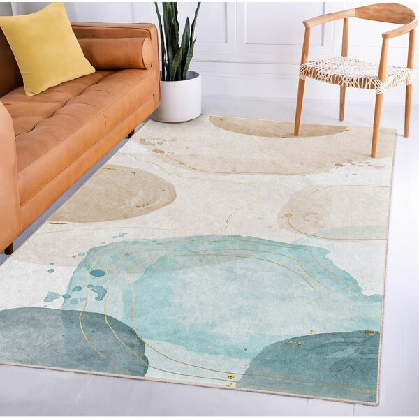 Krem/tirkizna perivia staza 80x200 cm Puddle – Mila Home