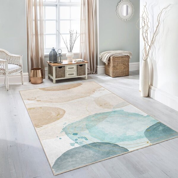 Krem/tirkizna perivia staza 80x200 cm Puddle – Mila Home