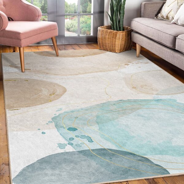 Krem/tirkizna perivia staza 80x200 cm Puddle – Mila Home