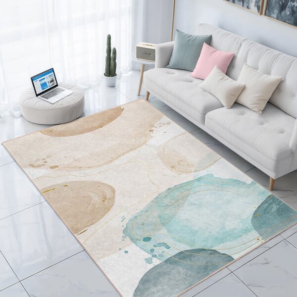 Krem/tirkizna perivia staza 80x200 cm Puddle – Mila Home