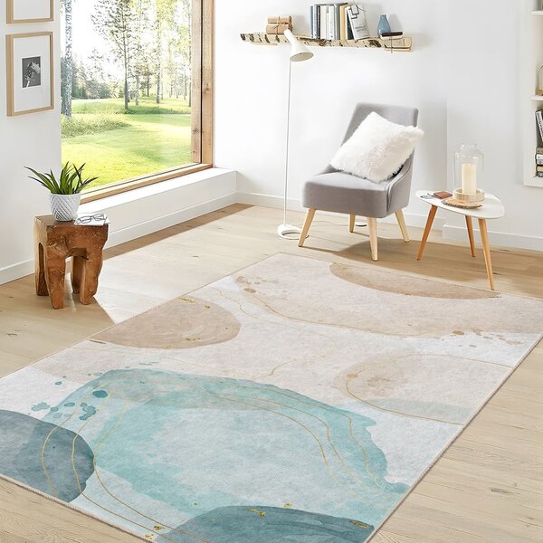 Krem/tirkizna perivia staza 80x200 cm Puddle – Mila Home