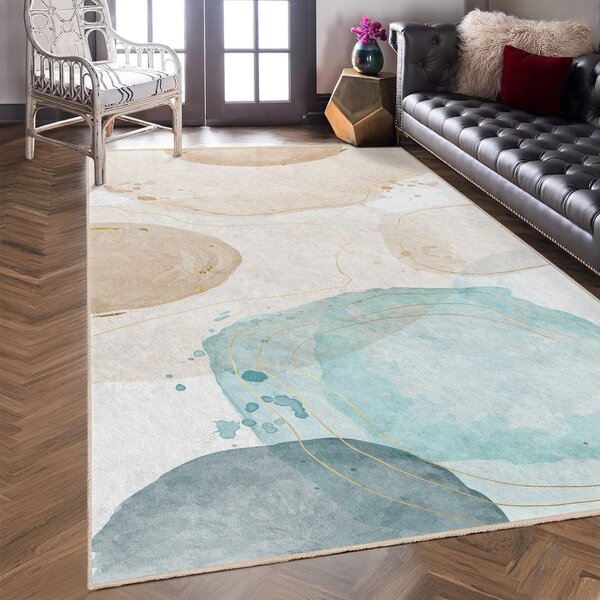 Krem/tirkizna perivia staza 80x200 cm Puddle – Mila Home