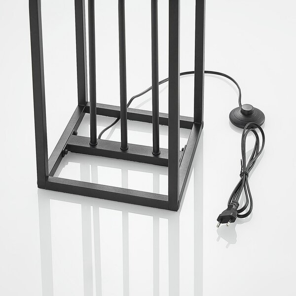 Podne Lampa Lindby, Tiliane, Crno, Dnevna soba, Metal, Moderan
