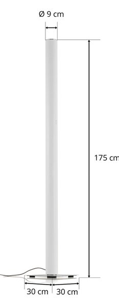 Podne Lampa Artemide, Ilio, prigušiv, Bijela, Dnevna soba, Metal, Dizajn