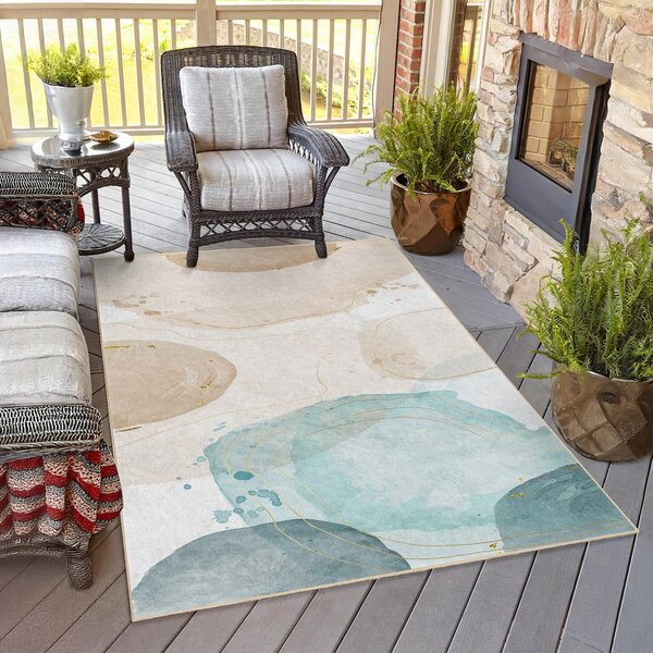 Krem/tirkizna perivia staza 80x200 cm Puddle – Mila Home