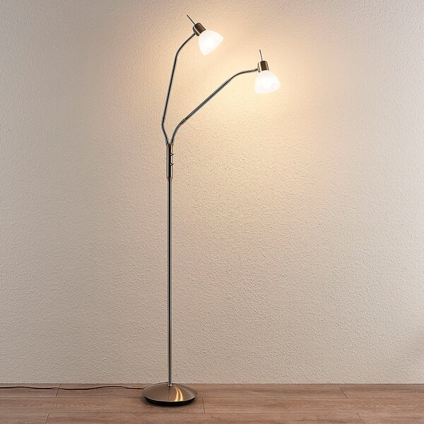 Podne Lampa Lindby, Gwendolin, Metalik, Dnevna soba, Metal, Moderan