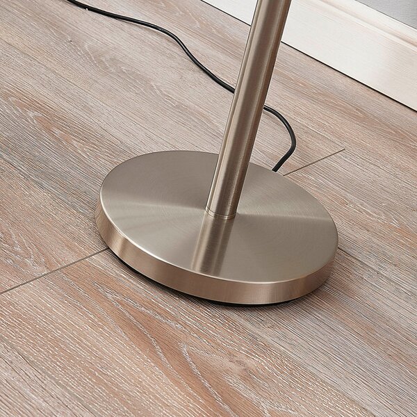 Podne Lampa Lindby, Ignacia, Metalik, Dnevna soba, Metal, Moderan