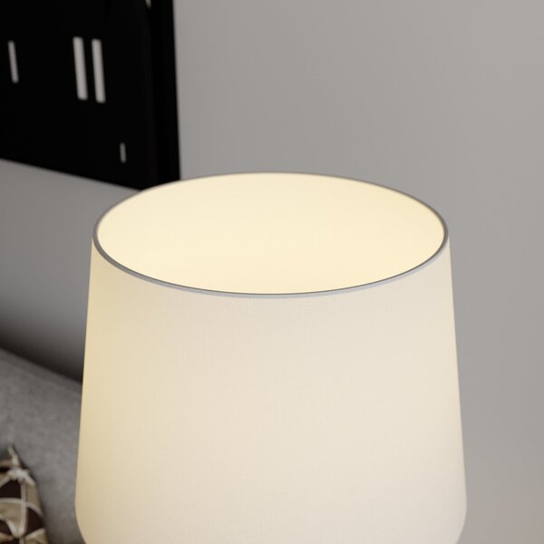 Podne Lampa Lindby, Benjiro, Bijela, Dnevna soba, Tkanina / tekstil, Moderan