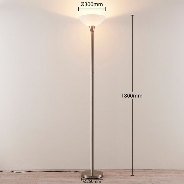 Podne Lampa Lindby, Ignacia, Metalik, Dnevna soba, Metal, Moderan