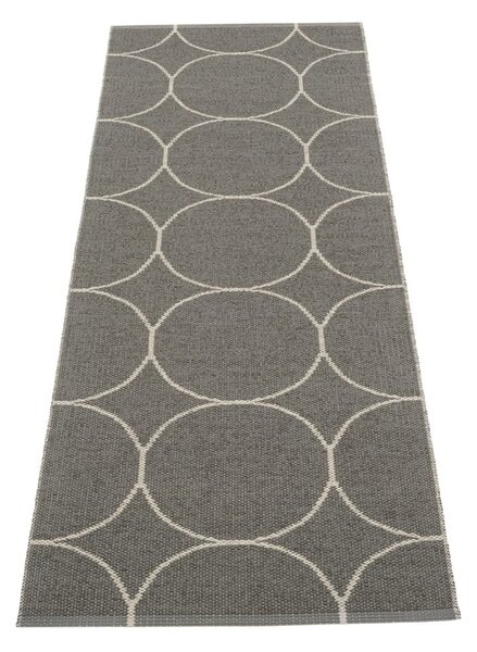 Tamno siva unutarnja i vanjska staza 70x200 cm Boo Charcoal Linen – Pappelina