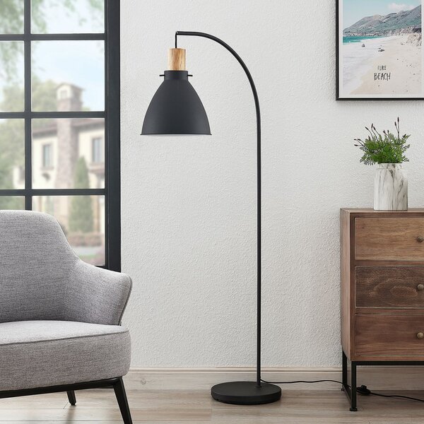 Podne Lampa Lindby, Trebale, Crno, Dnevna soba, Metal, Skandinavski