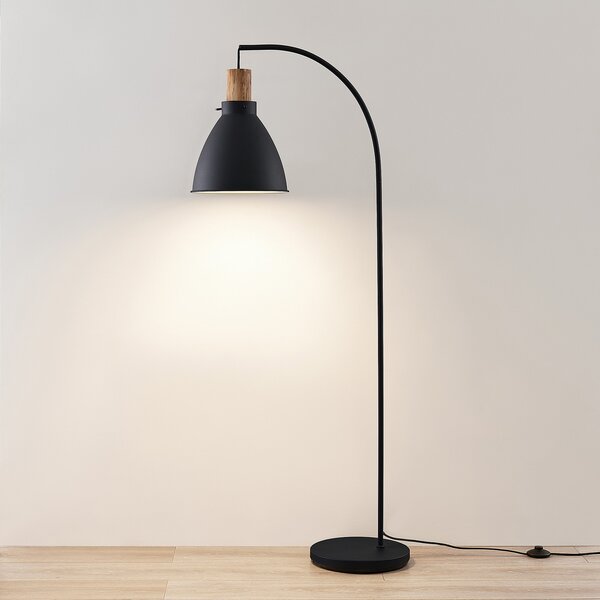 Podne Lampa Lindby, Trebale, Crno, Dnevna soba, Metal, Skandinavski
