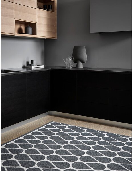 Tamno sivi unutarnji i vanjski tepih 70x140 cm Otis Granit – Pappelina