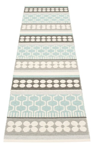 Siva/tirkizna unutarnja i vanjska staza 70x270 cm Asta Pale Turquoise – Pappelina