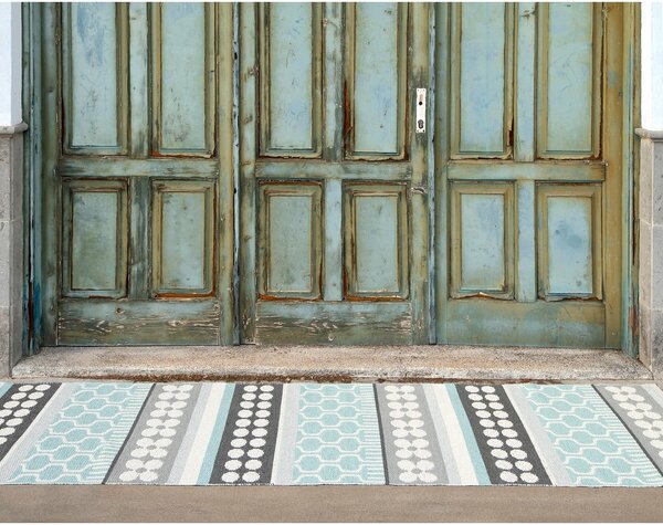 Siva/tirkizna unutarnja i vanjska staza 70x270 cm Asta Pale Turquoise – Pappelina