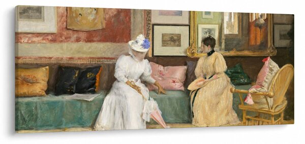 Slika - William Merritt Chase, A Friendly Call, reprodukcije (120x50 cm)