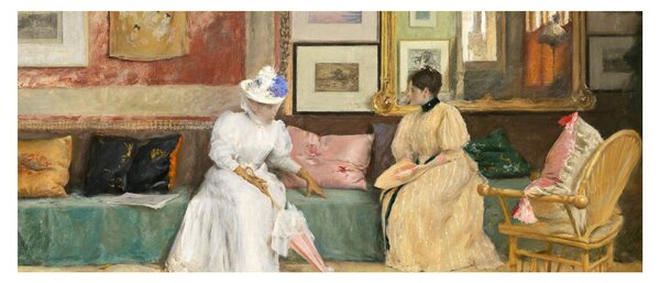 Slika - William Merritt Chase, A Friendly Call, reprodukcije (120x50 cm)