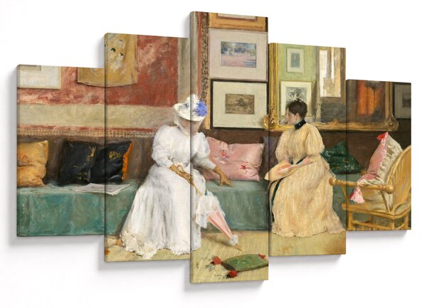Slika - William Merritt Chase, A Friendly Call, reprodukcije (150x105 cm)