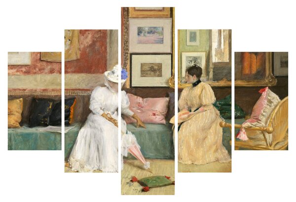 Slika - William Merritt Chase, A Friendly Call, reprodukcije (150x105 cm)