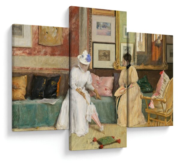 Slika - William Merritt Chase, A Friendly Call, reprodukcije (90x60 cm)