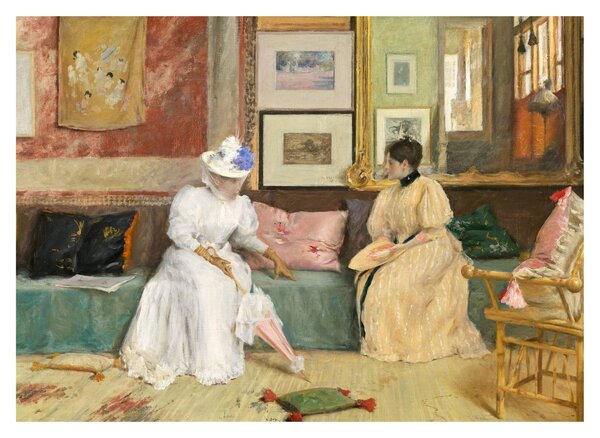 Slika - William Merritt Chase, A Friendly Call, reprodukcije (70x50 cm)