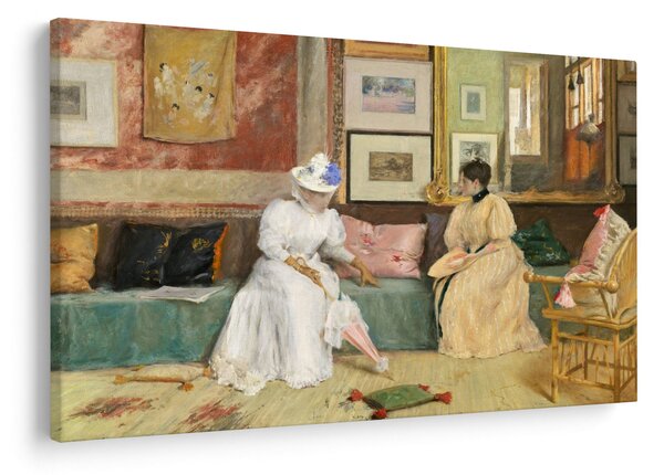 Slika - William Merritt Chase, A Friendly Call, reprodukcije (90x60 cm)