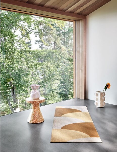 Oker žuti unutarnji i vanjski tepih 70x90 cm Hill Ochre Pale Yellow – Pappelina