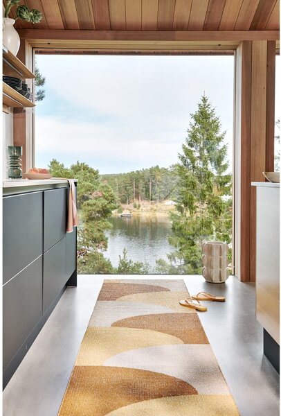 Oker žuti unutarnji i vanjski tepih 70x90 cm Hill Ochre Pale Yellow – Pappelina