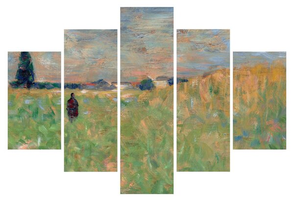Slika - Georges Seurat, A Summer Landscape, reprodukcije (150x105 cm)