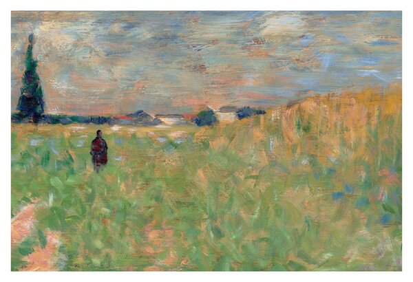 Slika - Georges Seurat, A Summer Landscape, reprodukcije (90x60 cm)