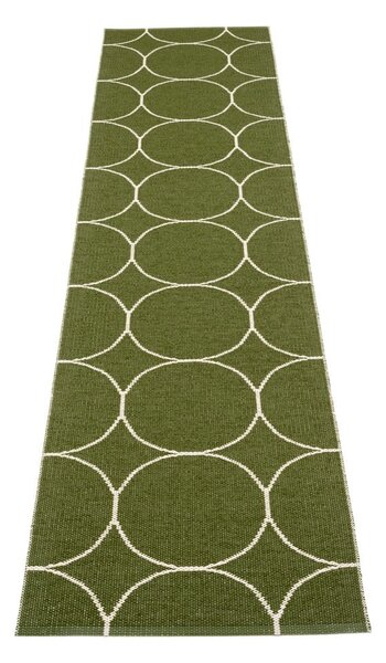 Tamno zelena unutarnja i vanjska staza 70x300 cm Boo Dark Olive – Pappelina