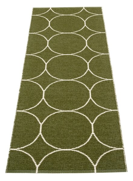 Tamno zelena unutarnja i vanjska staza 70x200 cm Boo Dark Olive – Pappelina